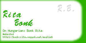 rita bonk business card